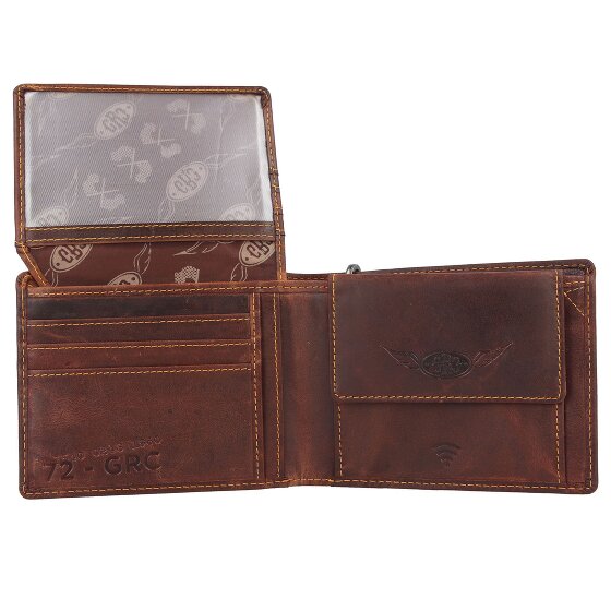 Greenburry Racing Collection Darlington Porte-monnaie en cuir RFID 12 cm