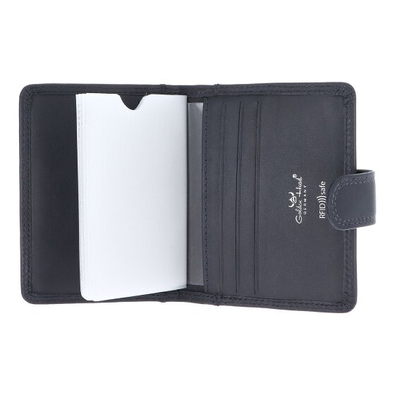 Golden Head Polo Étui pour cartes de crédit Protection RFID Cuir véritable 8 cm