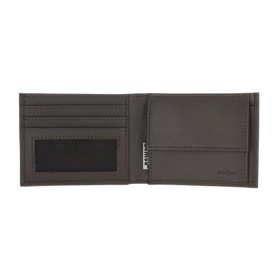 oxmox Leather Porte-monnaie Protection RFID Cuir véritable 11 cm