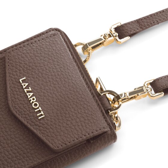 Lazarotti Bologna Leather Zip-Around Porte-monnaie Porte-téléphone en cuir 19 cm