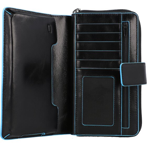 Piquadro Blue Square Porte-monnaie en cuir RFID 17,5 cm