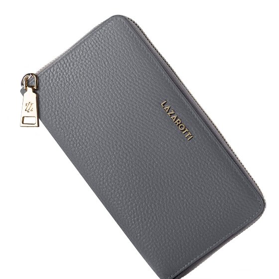 Lazarotti Bologna Leather XL Porte-monnaie zip-around en cuir 19 cm