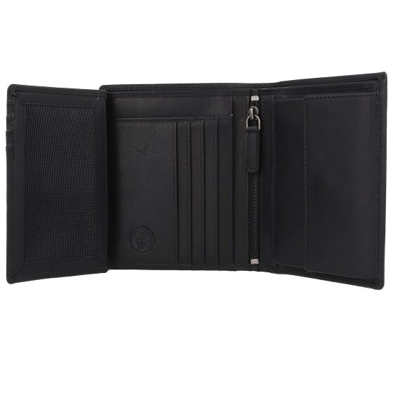 Greenburry Pure Black Porte-monnaie Protection RFID Cuir 10.5 cm