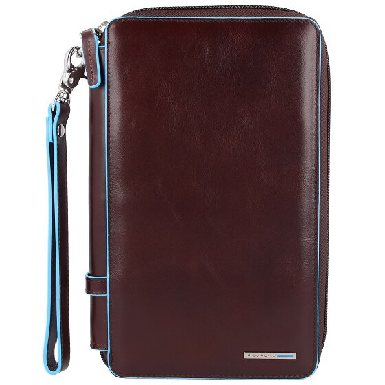 Piquadro Blue Square Étui pour passeport en cuir 14 cm
