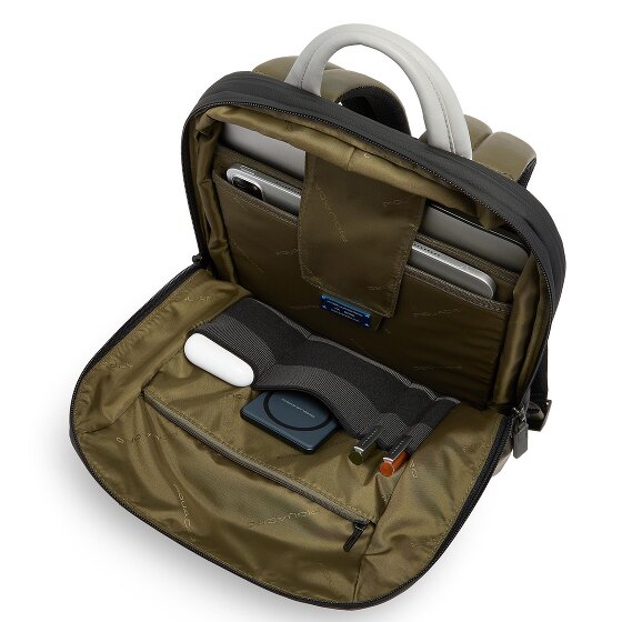 Piquadro Zaino Daypack Cuir véritable 42 cm Compartiment ordinateur
