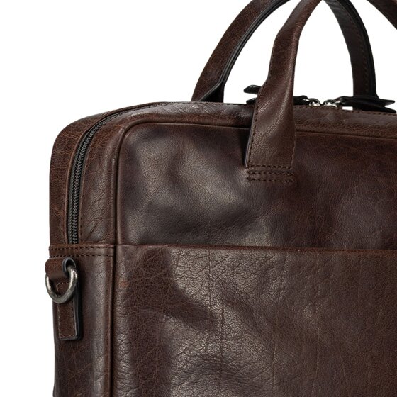 Jost Glasgow Attaché-case Cuir véritable 37 cm Compartiment ordinateur