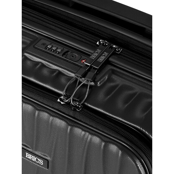 Bric's Cervia 2.0 4 roulettes Trolley de cabine S 55 cm Compartiment pour ordinateur portable avec soufflet d'extension