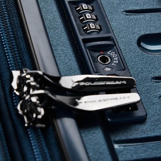 Polestream Paris 4 roulettes Trolley de cabine 55 cm avec soufflet d'extension