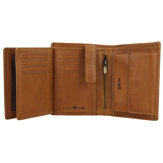 Greenburry Tornado Porte-monnaie Protection RFID Cuir 10 cm