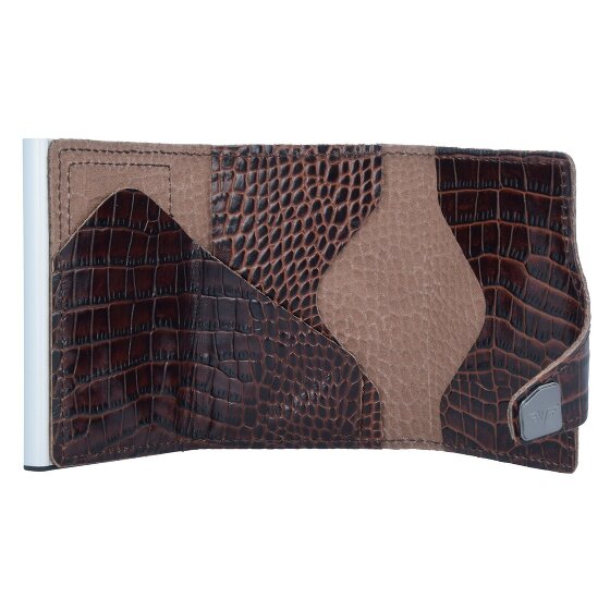 Tru Virtu Click & Slide Porte-cartes de crédit Porte-monnaie RFID en cuir 6,5 cm