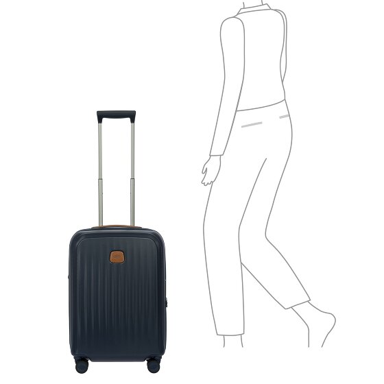 Bric's Taormina 4 roulettes Trolley S 57 cm avec soufflet d'extension