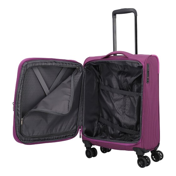 Travelite Corsiica 4 roulettes Trolley de cabine S 55 cm avec soufflet d'extension
