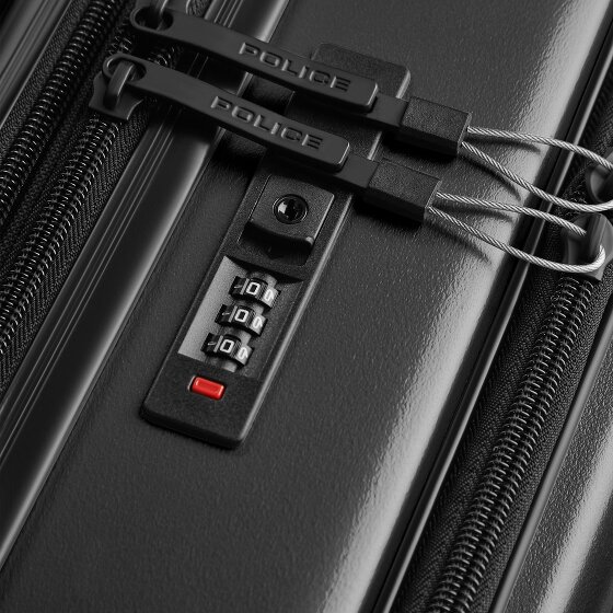 Police Dublin 4 roues Valise cabine S 54 cm Compartiment ordinateur avec soufflet d'extension