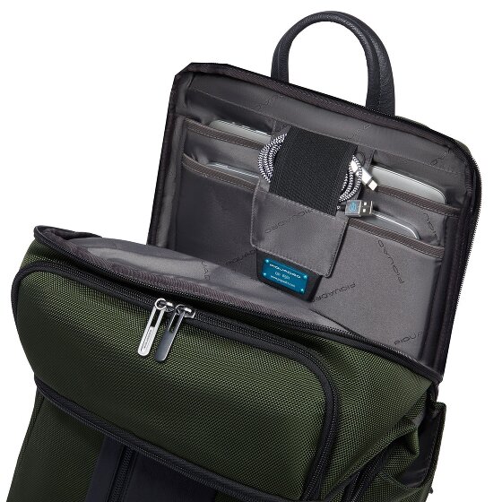 Piquadro Brief sac à dos de voyage en cuir 43 cm compartiment pour ordinateur portable