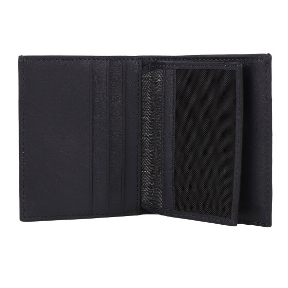 Piquadro Black Square Étui pour cartes de crédit Protection RFID Cuir véritable 9 cm