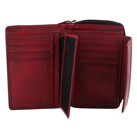 Greenburry Destressed Porte-monnaie Protection RFID Cuir 13.5 cm