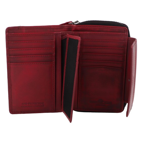 Greenburry Destressed Porte-monnaie Protection RFID Cuir 13.5 cm