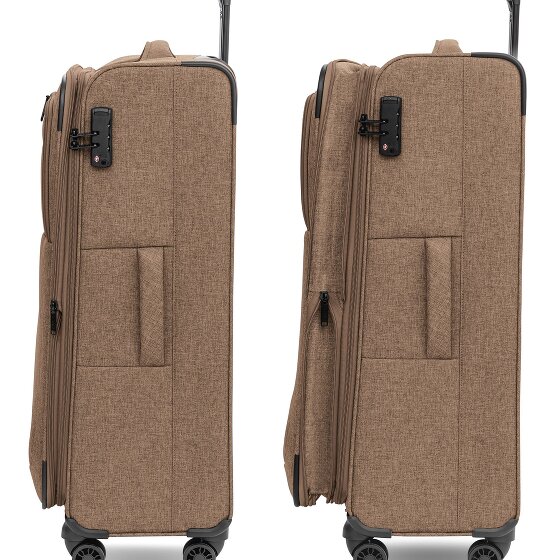 Redolz Essentials 12 LARGE 4 roulettes Trolley 79 cm avec soufflet d'extension