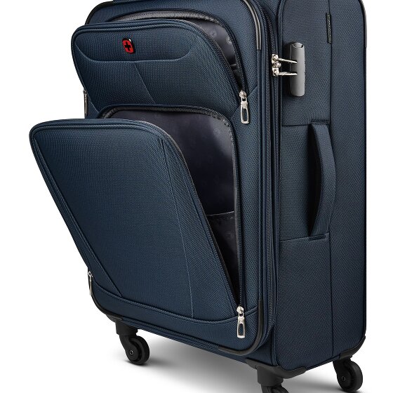 Wenger Beaumont 4 roulettes Trolley L 78 cm avec soufflet d'extension