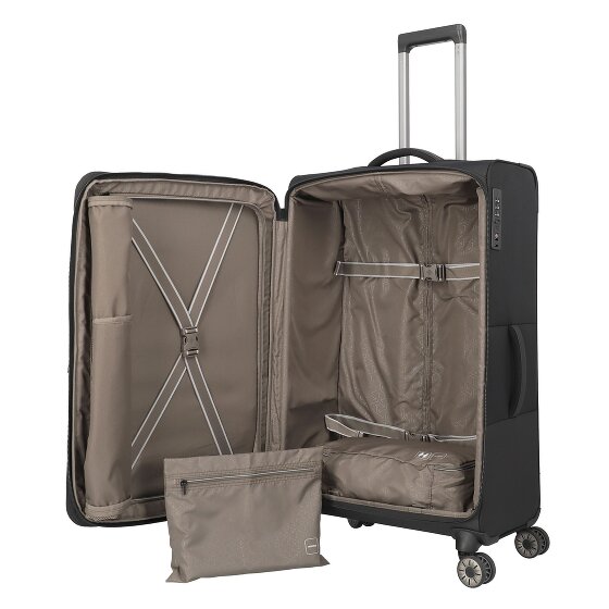 Travelite Crosslite 5.0 4 roulettes Trolley L 77 cm avec soufflet d'extension