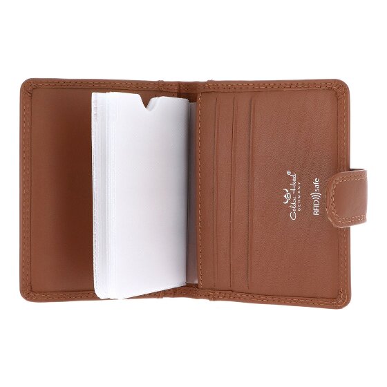 Golden Head Polo Étui pour cartes de crédit Protection RFID Cuir véritable 8 cm