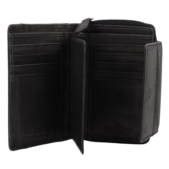 Greenburry Destressed Porte-monnaie Protection RFID Cuir 13.5 cm