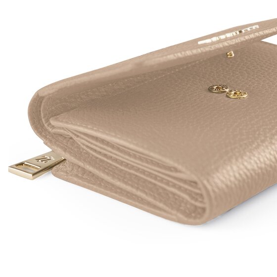 Lazarotti Porte-monnaie « Bologna » en cuir XL avec compartiment à fermeture éclair sur tout le pourtour, Cuir, 14 cm