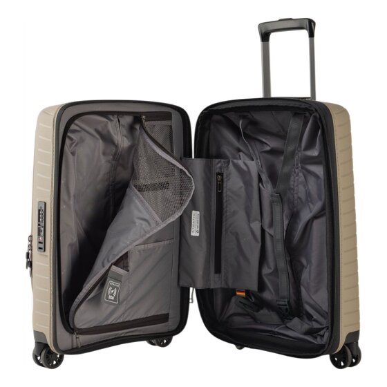 Stratic Novium 4 roulettes Trolley de cabine S 55 cm Compartiment pour ordinateur portable avec soufflet d'extension