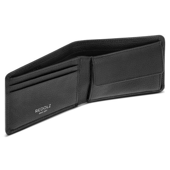 Redolz Leather Essentials QF : petit porte-monnaie en cuir anti-RFID, 10,5 cm