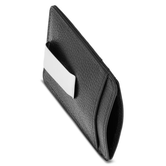 Redolz Leather Essentials Porte-cartes de crédit RFID en cuir 7 cm avec pince à billets