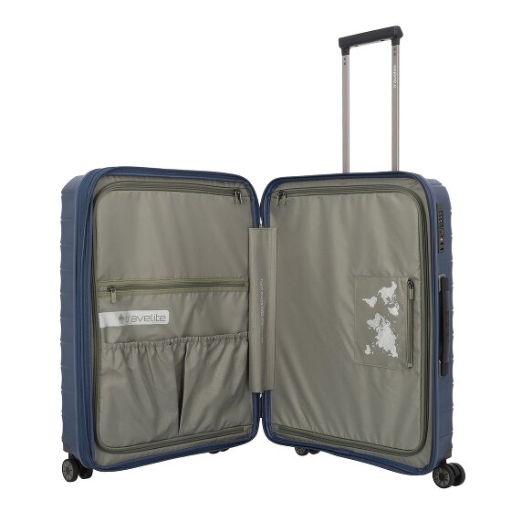 Travelite Mooby 4 roulettes Trolley M 66 cm avec soufflet d'extension