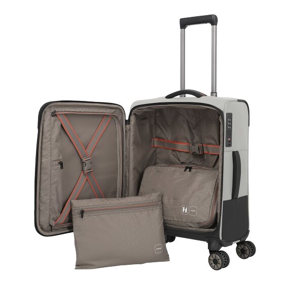 Travelite Crosslite 5.0 4 roulettes Trolley de cabine S 55 cm Compartiment pour ordinateur portable