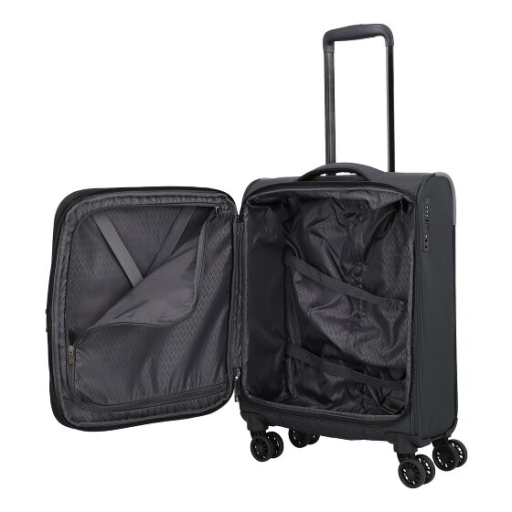 Travelite Corsiica 4 roulettes Trolley de cabine S 55 cm avec soufflet d'extension