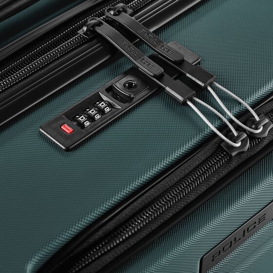 Police London 4 roues Valise cabine 55 cm Compartiment ordinateur avec soufflet d'extension