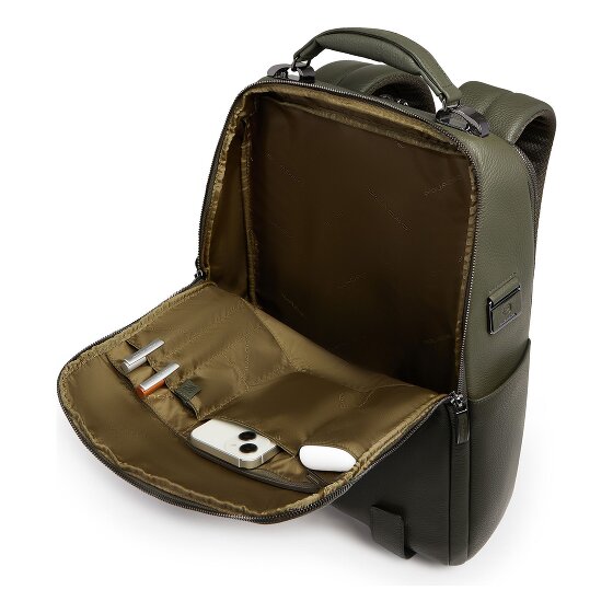 Piquadro Modus Special Sac à dos en cuir, 40 cm, compartiment pour ordinateur portable