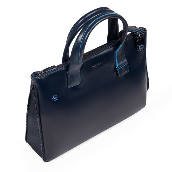 Piquadro Blue Square Sac de shopper Cuir 38 cm Compartiment pour ordinateur portable avec soufflet d'extension