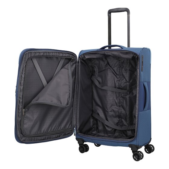 Travelite Corsiica 4 roulettes Trolley M 67 cm avec soufflet d'extension