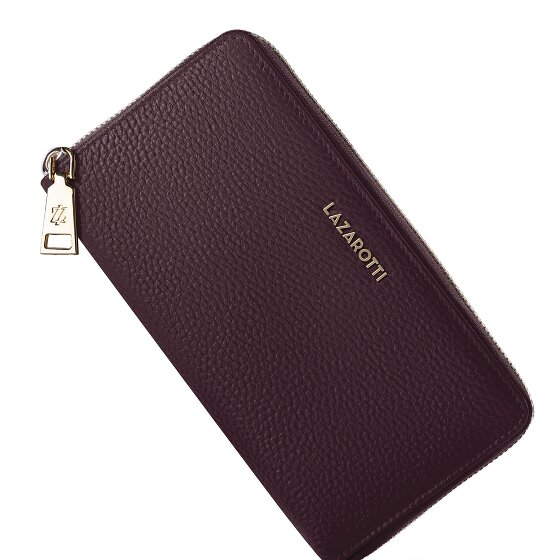 Lazarotti Bologna Leather XL Porte-monnaie zip-around en cuir 19 cm