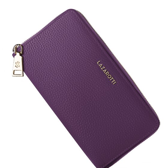 Lazarotti Bologna Leather XL Porte-monnaie zip-around en cuir 19 cm