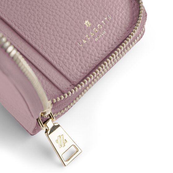 Lazarotti Porte-monnaie en cuir de Bologne XL à double fermeture éclair, protection RFID, 20 cm