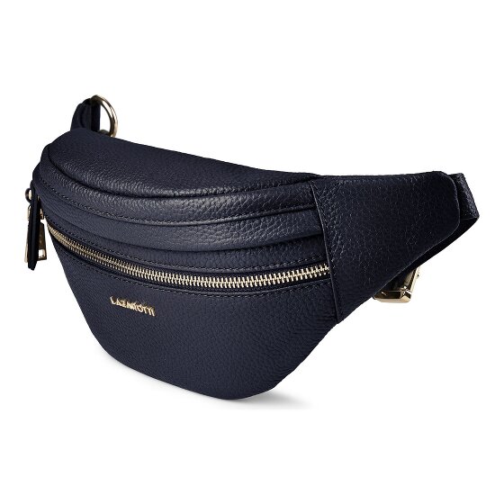 Lazarotti Sac banane en cuir « Bologna » à double fermeture éclair, à porter en bandoulière, 25 cm