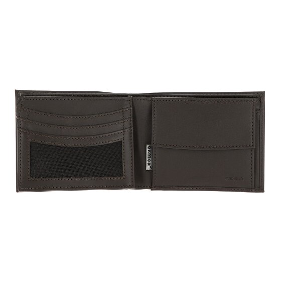 oxmox Leather Porte-monnaie Protection RFID Cuir véritable 12 cm