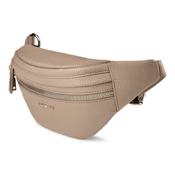 Lazarotti Sac banane en cuir « Bologna » à double fermeture éclair, à porter en bandoulière, 25 cm