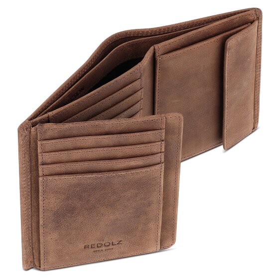 Redolz Leather Essentials HF Porte-monnaie en cuir RFID 9,5 cm