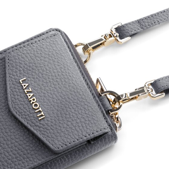 Lazarotti Bologna Leather Zip-Around Porte-monnaie Porte-téléphone en cuir 19 cm