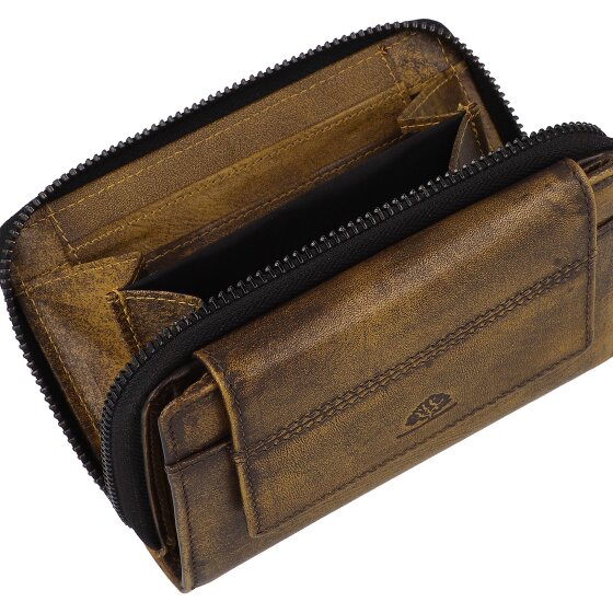 Greenburry Destressed Porte-monnaie Protection RFID Cuir 13.5 cm