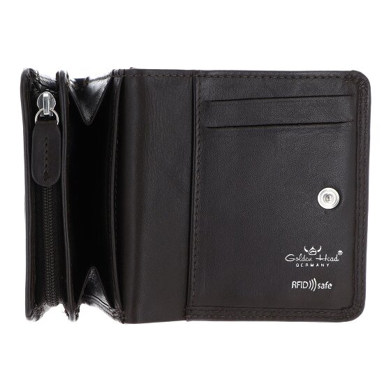 Golden Head Polo Porte-monnaie Protection RFID Cuir véritable 10 cm