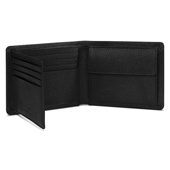 Redolz Leather Essentials QF Porte-monnaie RFID en cuir 12 cm dépliable