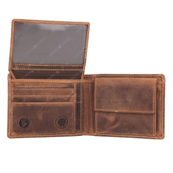 Greenburry Vintage Porte-monnaie Protection RFID Cuir véritable 12 cm