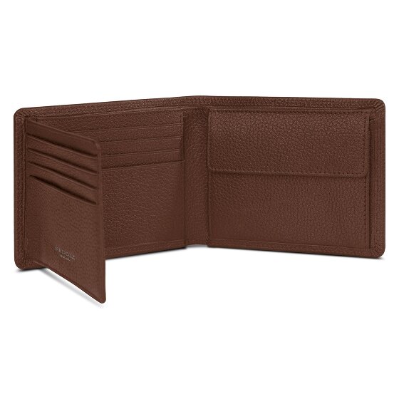 Redolz Leather Essentials QF Porte-monnaie RFID en cuir 12 cm dépliable